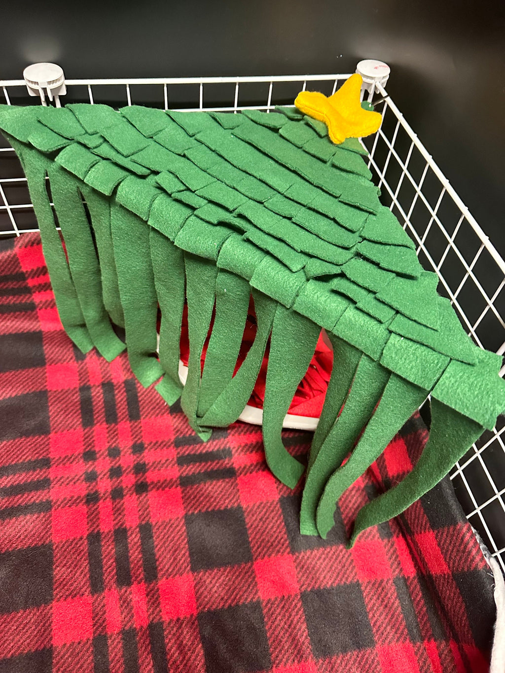 Christmas tree corner fleece Forrest | Fleece Forrest | Guinea pig cage accessory | Christmas holiday cage theme