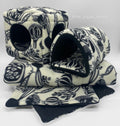 Guinea Pig Fleece Cage Starter Set  | Fleece Cage Liner | Cuddle Cube  | Tunnel | Potty Pads