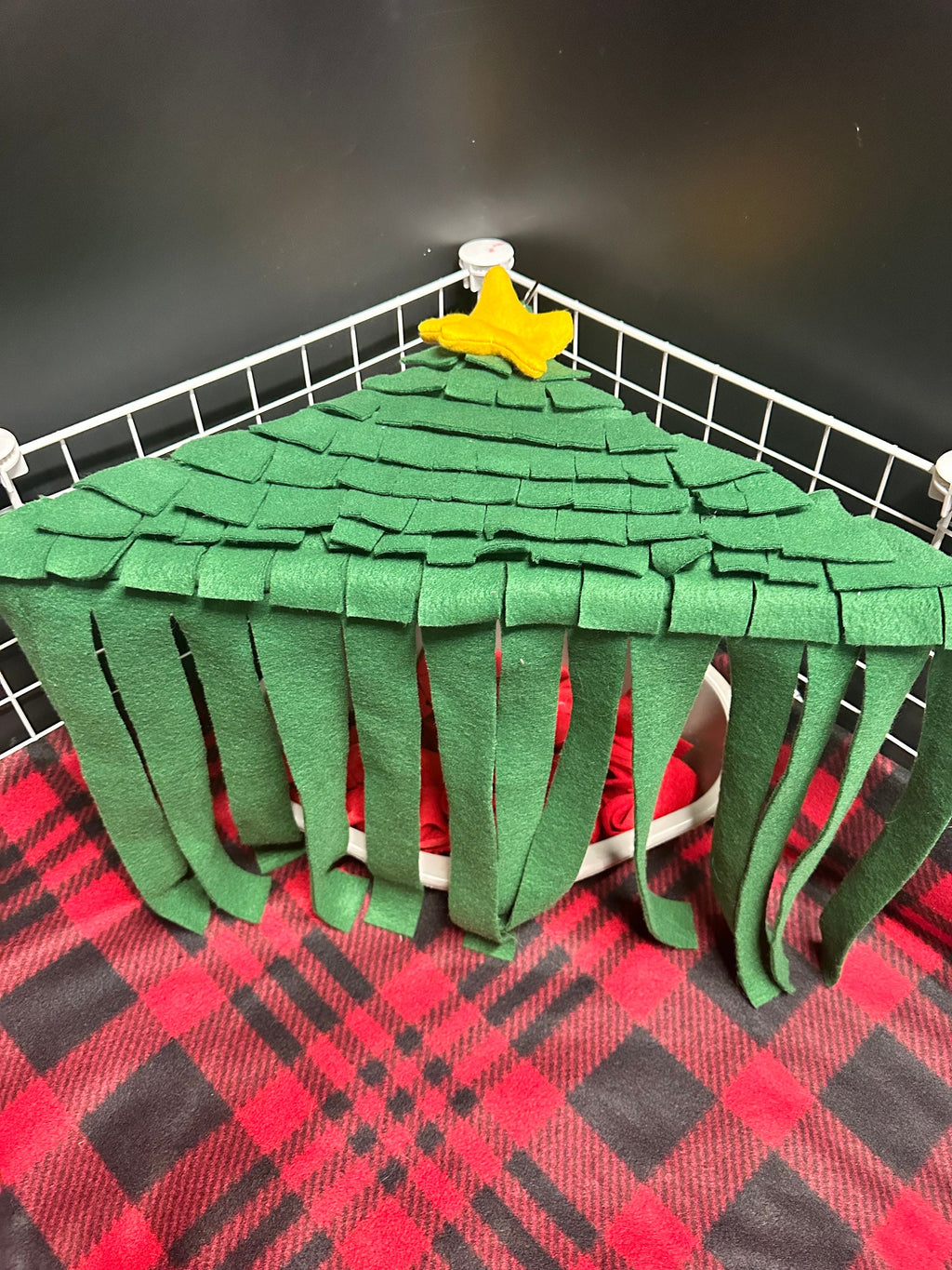 Christmas tree corner fleece Forrest | Fleece Forrest | Guinea pig cage accessory | Christmas holiday cage theme