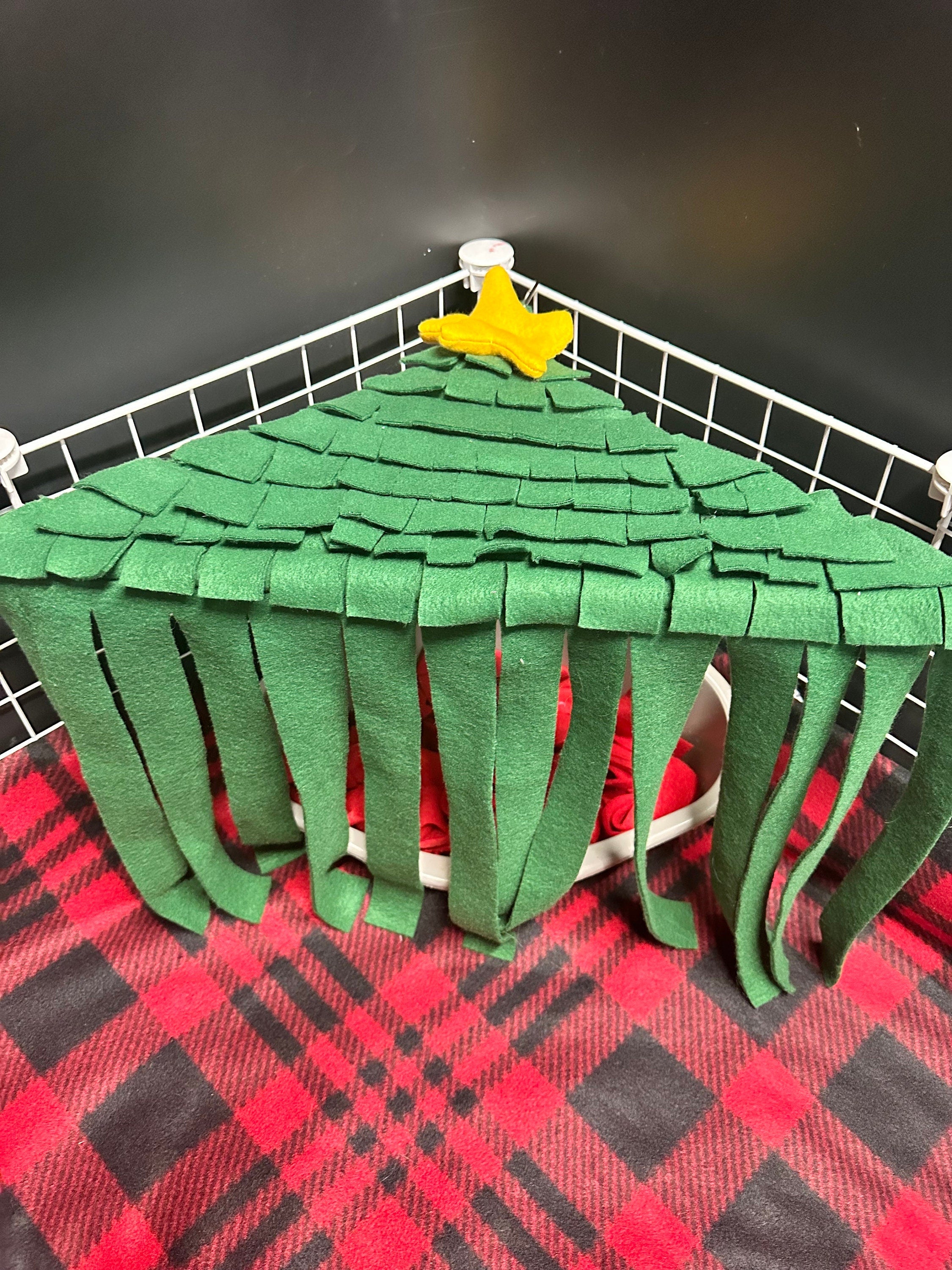 Christmas tree corner fleece Forrest | Fleece Forrest | Guinea pig cage accessory | Christmas holiday cage theme