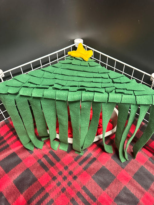 Christmas tree corner fleece Forrest | Fleece Forrest | Guinea pig cage accessory | Christmas holiday cage theme