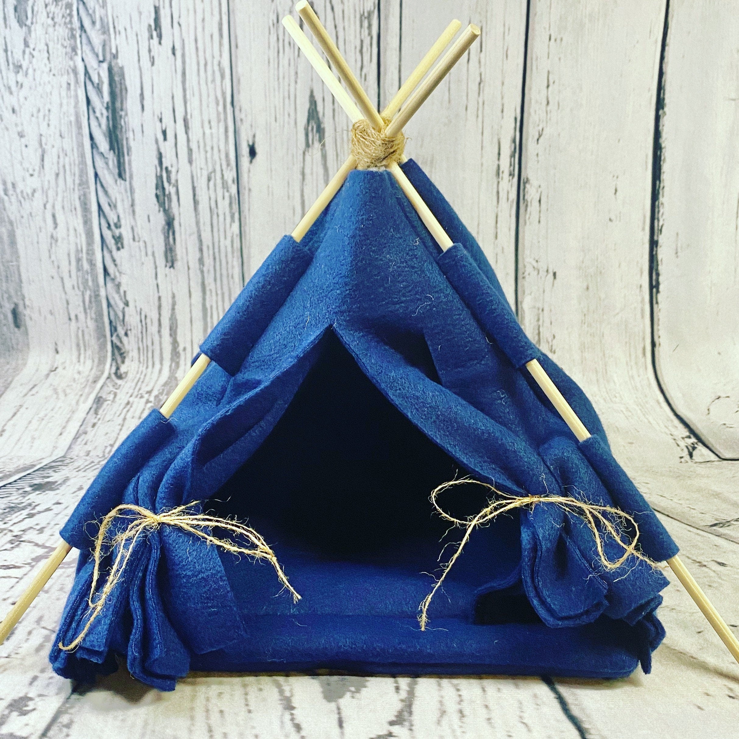 Guinea pig teepee bed Navy Blue | teepee | Guinea pig toy | Fleece guinea pig accessories | guinea pig bed