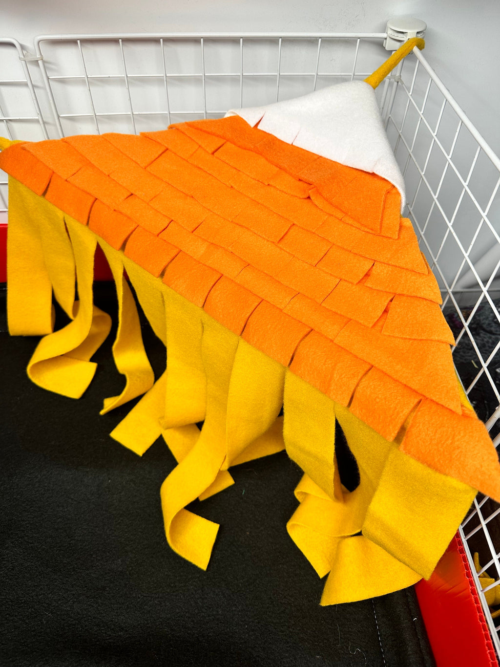 Halloween Candy Corn Fleece Corner Forest: Guinea Pig Cage Accessory
