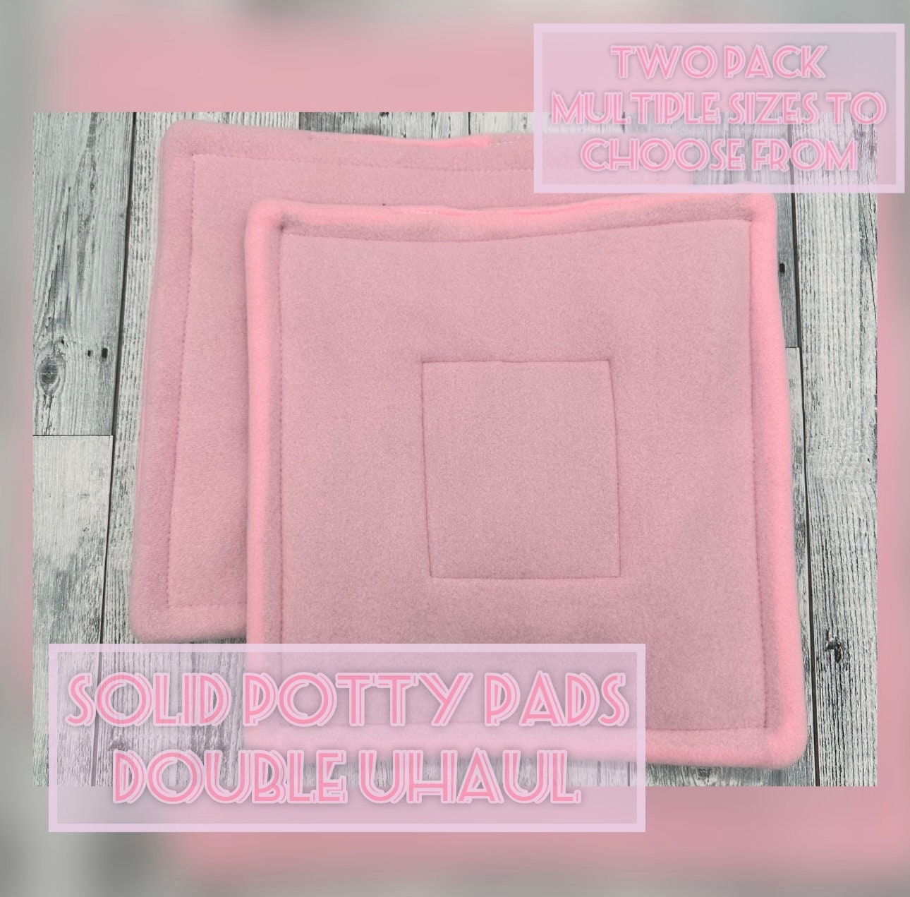 Guinea Pig Solid Double Uhaul Potty Pads | Pee Pads | Water Drip Pads | two pack